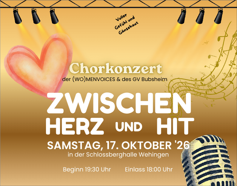 (Wo)Men-Voices Jahreskonzert 2026: Zwischen Herz und Hiit